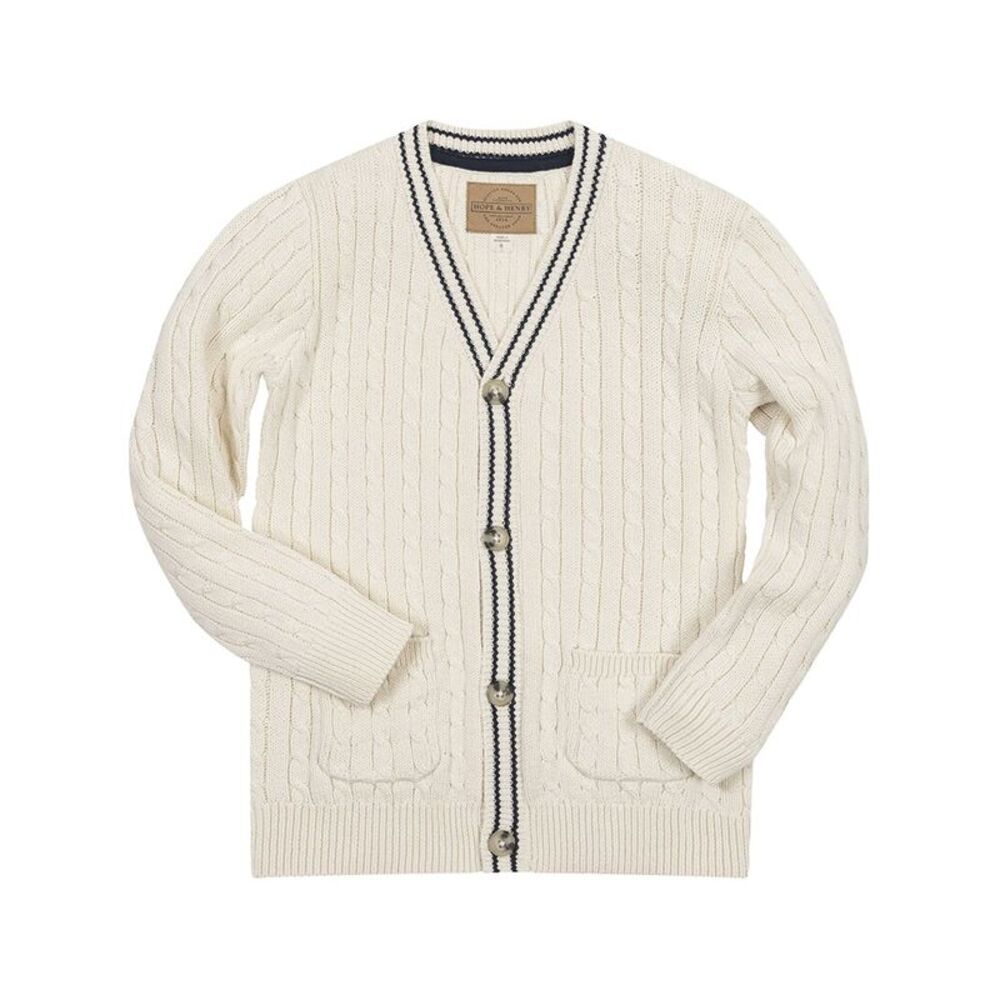 Hope & Henry Boys Organic Cable Cardigan